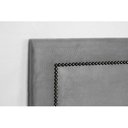 Ver imagem 4 de Cabeceira Casal Estofada para Cama Box Reta Luxo com Tachas 140x60cm Cinza