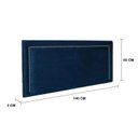 Ver imagem 3 de Cabeceira Casal Estofada para Cama Box Reta Luxo com Tachas 140x60cm Azul