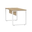 Ver imagem 6 de Escrivaninha Mesa Escritório X 150cm Industrial Noce Naturalle e Branco Marrom/Marromle