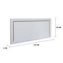 Ver imagem 3 de Cabeceira Casal Estofada para Cama Box Reta Luxo com Tachas 140x60cm Branco/Fumê