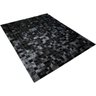 Tapete de couro preto tingido 1,70x2,20 com borda - 2