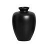 Vaso Bojudo Linha Decor Preto 25 x 16,5 cm Cerâmica Burguina - 1