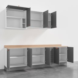 Cozinha Modulada 6 Peças com Tampo 3 Aéreos 3 Balcões CabeCasa MadeiraMadeira - 5