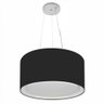 Lustre Pendente Cilíndrico Duplo 40x25cm Preto Bivolt - 1
