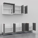 Ver imagem 5 de Cozinha Modulada 6 Peças Sem Tampo 3 Aéreos 3 Balcões CabeCasa MadeiraOriginals