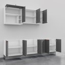 Ver imagem 5 de Cozinha Modulada 6 Peças Sem Tampo 3 Aéreos 3 Balcões CabeCasa MadeiraOriginals