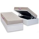 Ver imagem 1 de Cama Box Baú Solteiro: Colchão Espuma Herval D45 Top + Base CRC Courano Branco(88x188)