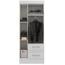Ver imagem 2 de Guarda Roupas Solteiro 3 Portas 2 Gavetas Nobre Branco