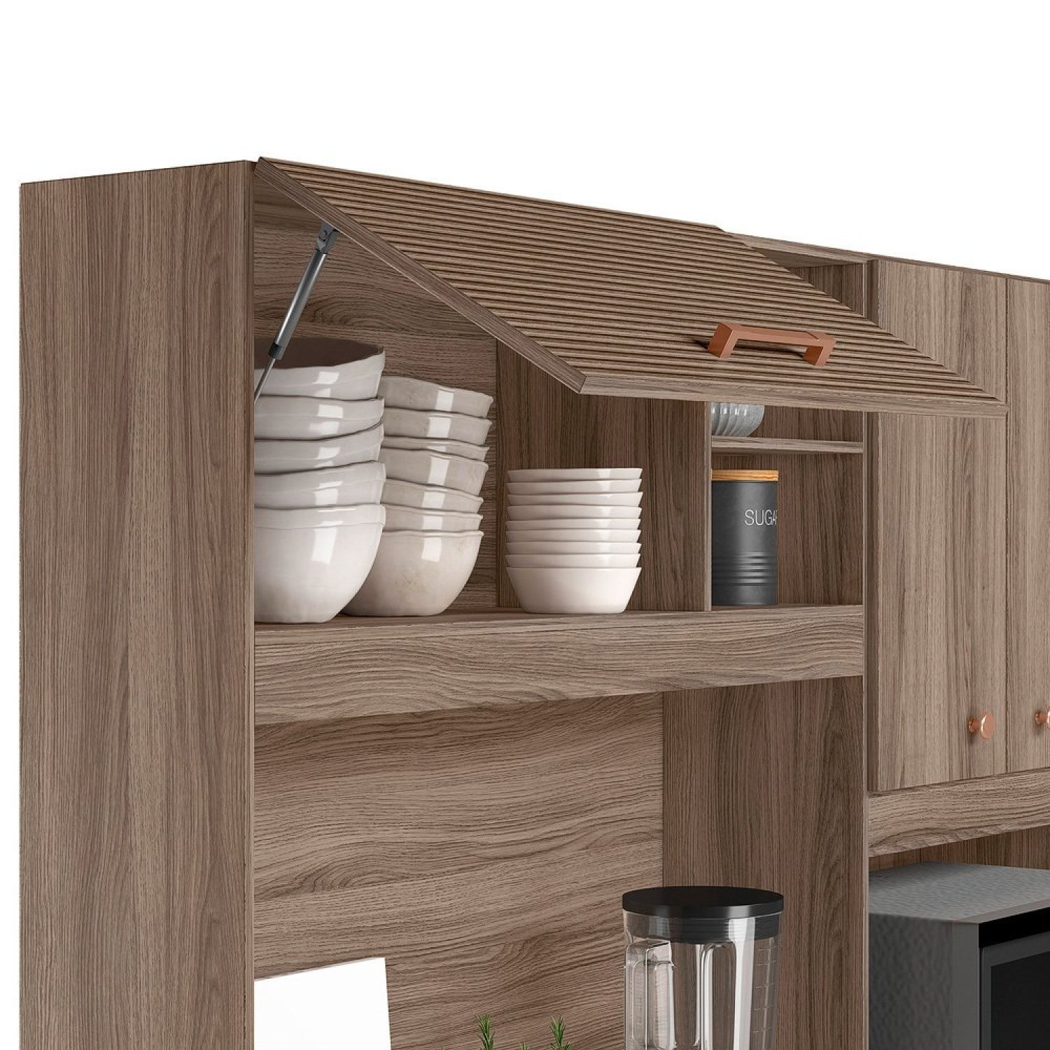 Kit Cozinha Compacta 7 Portas 1 Gaveta Alecrim - 5