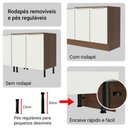 Ver mais imagens de Armário de Cozinha Completa 566cm Veludo Lux Madesa 01 Rustic/branco Veludo