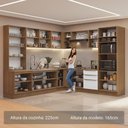 Ver imagem 4 de Armário de Cozinha Completa 566cm Veludo Lux Madesa 01 Rustic/branco Veludo