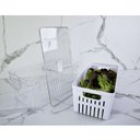 Ver imagem 5 de Organizador de Geladeira com Escorredor Interno 5l Caixa Plástica para Legumes Saladas Clear Fresh