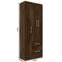 Ver imagem 4 de Guarda Roupas Solteiro 3 Portas 2 Gavetas Nobre