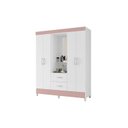 Ver imagem 4 de Guarda Roupas 4 Portas 2 Gavetas Mobi Capelinha Branco/Fosco