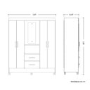 Ver imagem 7 de Guarda Roupas 4 Portas 2 Gavetas Mobi Capelinha Branco/Fosco