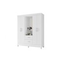 Ver imagem 3 de Guarda Roupas 4 Portas 2 Gavetas Mobi Capelinha Branco/Fosco