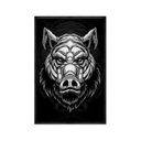 Ver imagem 2 de Quadro Decorativo - Javali Pb Anm030 Tela Canvas - 60x40cm