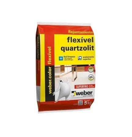 Rejunte Flex. 5,0 Kg Marrom Tabaco Quartzolit - 1