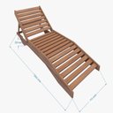 Ver imagem 2 de Espreguiçadeira Desmontável Confort Estofado