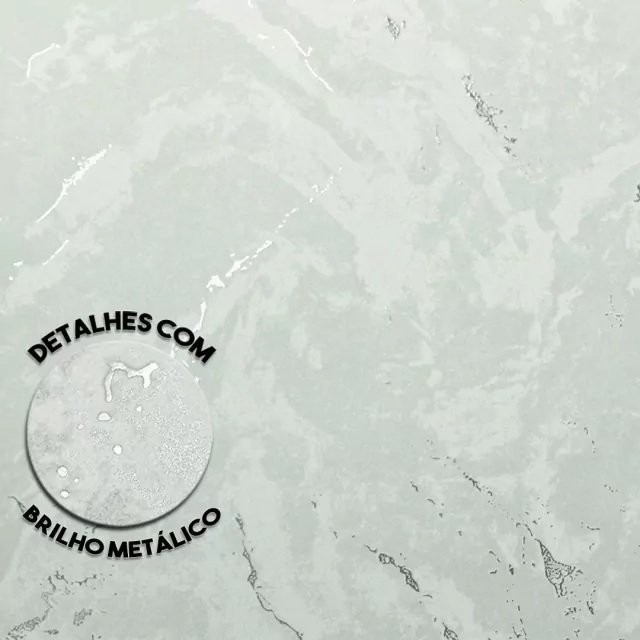 Papel de Parede Kantai Coleção White Swan Cimento Queimado Cinza Claro com Brilho Prata - 2