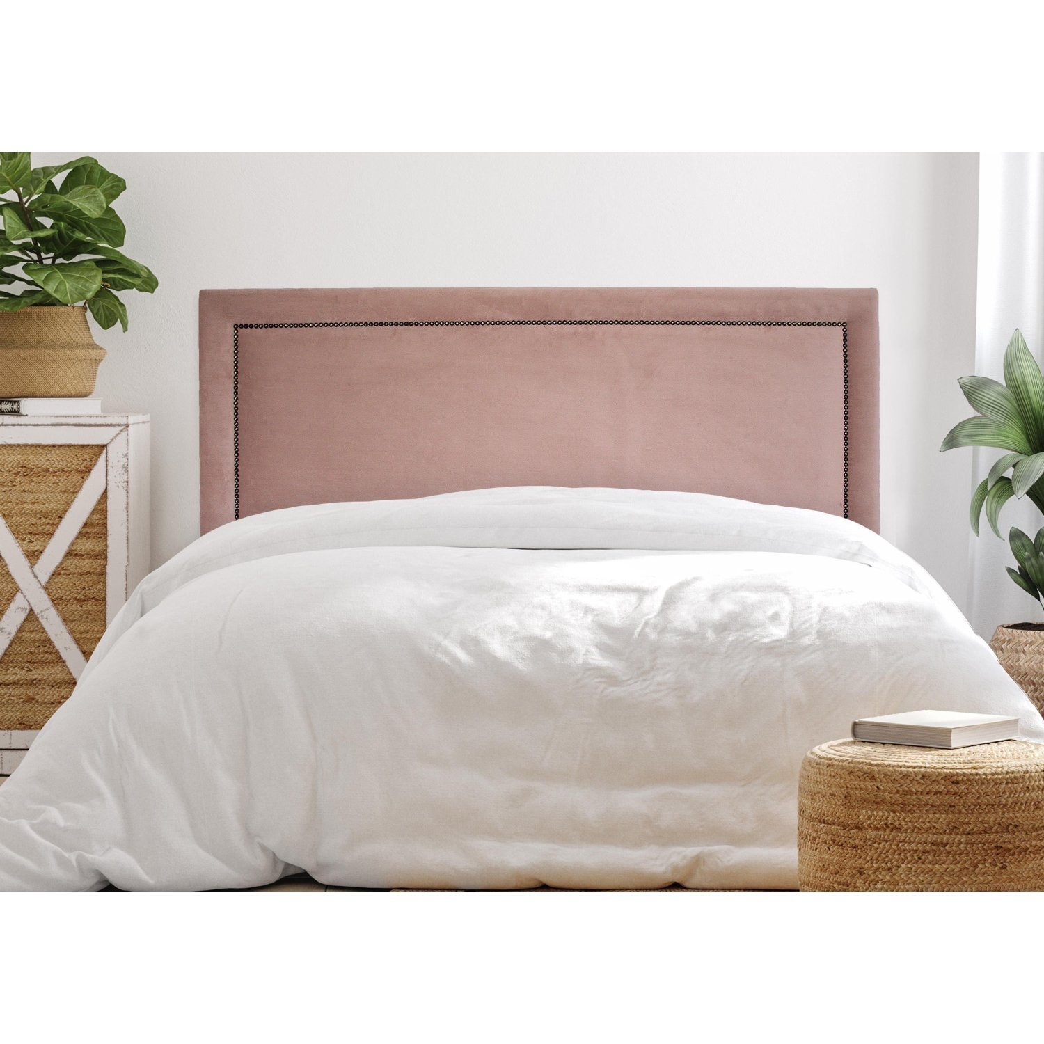 Cabeceira Queen Estofada para Cama Box Reta Luxo com Tachas 160x60cm - 1