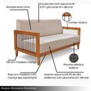 Ver imagem 2 de Poltrona Namoradeira Sala de Estar Pés Madeira Maciça Corda Náutica Preta 160cm Manila Linho Areia R