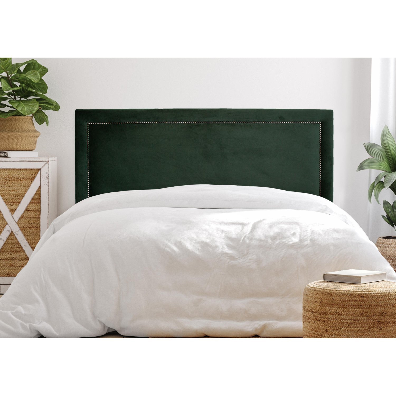 Cabeceira Queen Estofada para Cama Box Reta Luxo com Tachas 160x60cm - 1