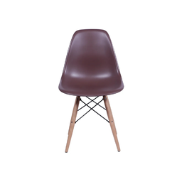 Cadeira de Jantar Eames na Cor Café Base Madeira Eiffel Sala Cozinha - 3