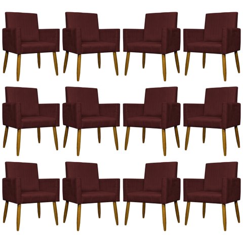 Kit 12 Poltronas Decorativas Mari para Sala Quarto