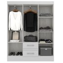 Ver imagem 2 de Guarda Roupas Solteiro 6 Portas 2 Gavetas Magistral Branco