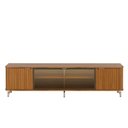 Ver imagem 3 de Rack com Painel para TV até 85" 11 Prateleiras e LED Neon Float 291cm - Canella c/ Champanhe