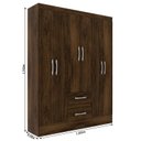 Ver imagem 4 de Guarda Roupas Solteiro 6 Portas 2 Gavetas Magistral