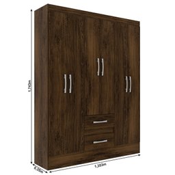 Guarda Roupas Solteiro 6 Portas 2 Gavetas Magistral - 4