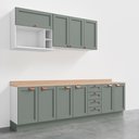 Ver imagem 3 de Cozinha Modulada 6 Peças com Tampo 3 Aéreos 3 Balcões CabeCasa MadeiraOriginals