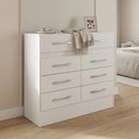 Ver imagem 1 de Cômoda para Quarto 8 Gavetas Imperatriz Branco