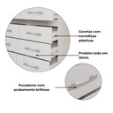 Ver imagem 5 de Cômoda para Quarto 8 Gavetas Imperatriz Branco