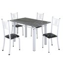 Ver imagem 2 de Conjunto de Jantar Mesa 120x75cm Tampo de Granito Topázio com 4 Cadeiras Sara Yescasa