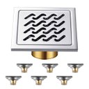 Ver imagem 1 de Ralo 10x10 Aço Inox Banheiro Kit 6 Lavabo Anti Odor Anti Inseto Resistente Higienico Varanda Casa