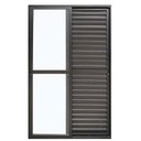Ver imagem 1 de Porta Balcão de Correr com Veneziana de Alumínio Preto 3 Folhas Móveis Hale - 2.10 (A) X 1.50 (L)
