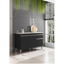 Ver imagem 1 de Balcão Gabinete de Pia Tatiane 120cm Preto S/tampo - Ajl Móveis