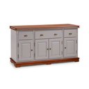 Ver imagem 1 de Balcão Buffet 4 Portas 3 Gavetas Manchester 2048 Linz Móveis - Off White/Imbuia Glazer