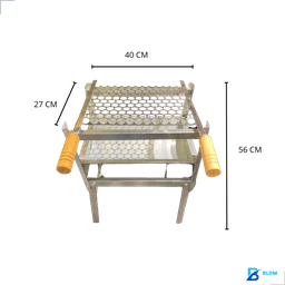 Churrasqueira Portatil 40x27 Casa Camping Pescaria Slim S1 - 4