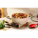 Ver mais imagens de Caçarola Aluminio Antiaderente 20cm Mimo Style Linha Marmol Panela Cerâmica Indução 2,25 Litros Com 