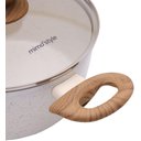 Ver imagem 2 de Caçarola Aluminio Antiaderente 20cm Mimo Style Linha Marmol Panela Cerâmica Indução 2,25 Litros Com 