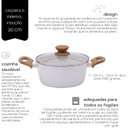 Ver imagem 7 de Caçarola Aluminio Antiaderente 20cm Mimo Style Linha Marmol Panela Cerâmica Indução 2,25 Litros Com 