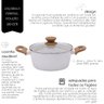 Caçarola Aluminio Antiaderente 20cm Mimo Style Linha Marmol Panela Cerâmica Indução 2,25 Litros Com  - 7