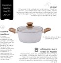 Ver imagem 7 de Caçarola Aluminio Antiaderente 20cm Mimo Style Linha Marmol Panela Cerâmica Indução 2,25 Litros Com