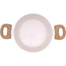 Caçarola Aluminio Antiaderente 20cm Mimo Style Linha Marmol Panela Cerâmica Indução 2,25 Litros Com  - 4