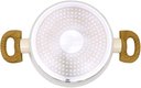 Ver imagem 5 de Caçarola Aluminio Antiaderente 20cm Mimo Style Linha Marmol Panela Cerâmica Indução 2,25 Litros Com