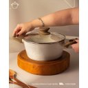 Ver imagem 3 de Caçarola Aluminio Antiaderente 20cm Mimo Style Linha Marmol Panela Cerâmica Indução 2,25 Litros Com 